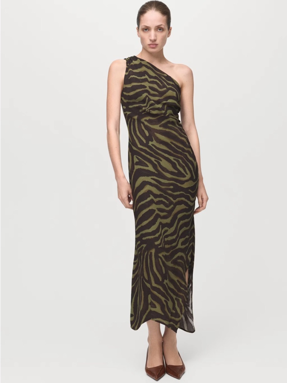 NWT (size 6) MANGO PRINTED ASYMMETRICAL DRESS